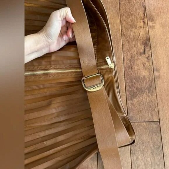 BELTED FAUX PLEATED MIDI SKIRT - ZARA NWOT - Picture 2 of 4